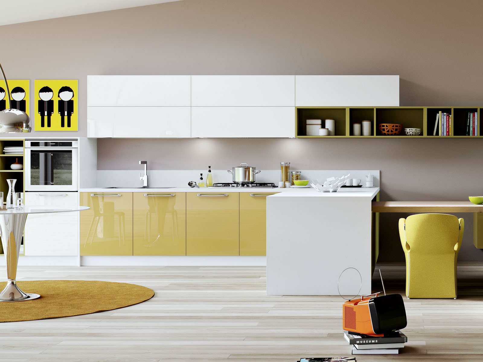 La cucina è... in soggiorno cose di casa Tavolo soggiorno moderno bianco