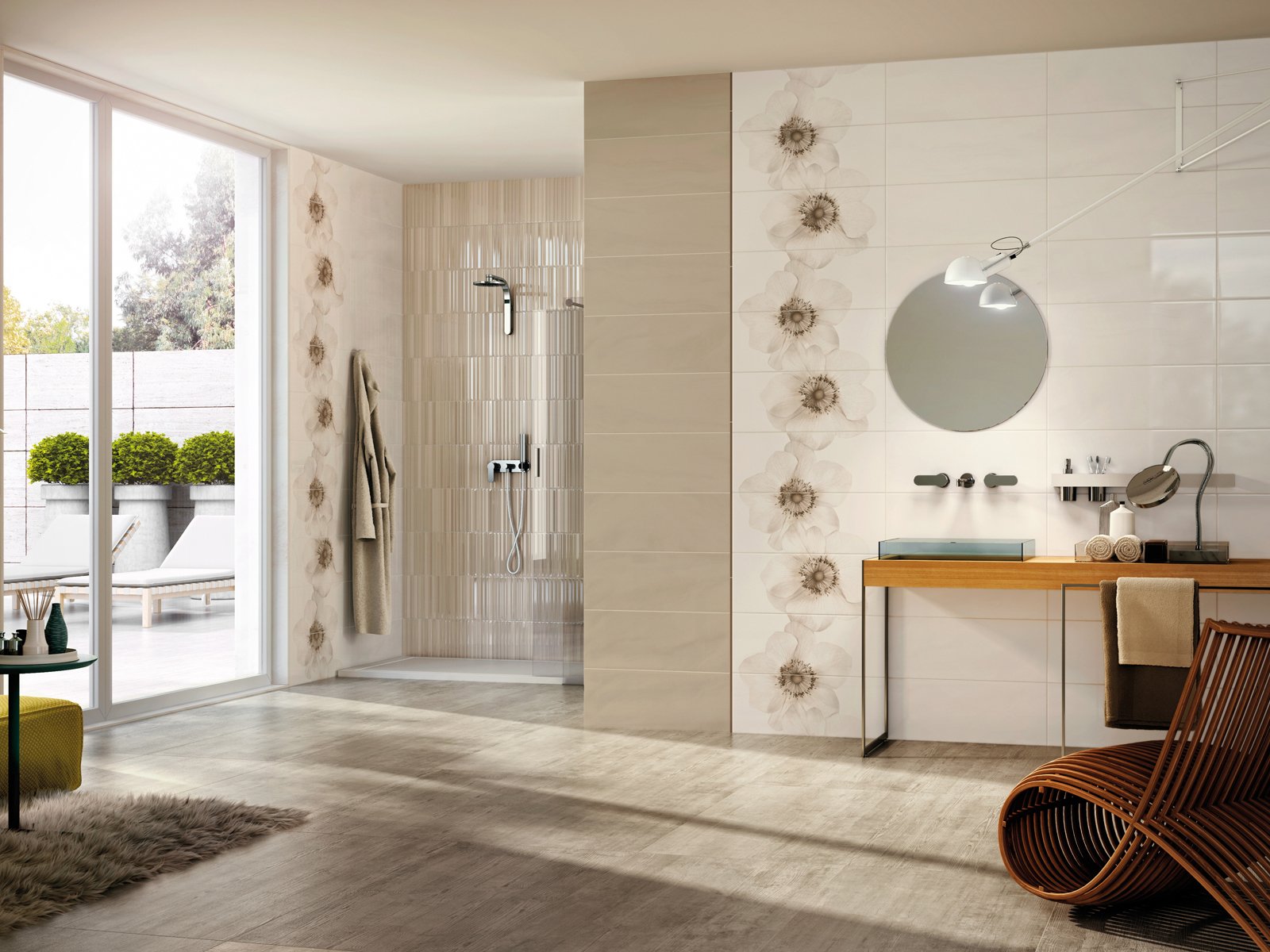 Pareti soggiorno color tortora: il colore beige tendenze casa ... Stencil per pareti grandi mattoni