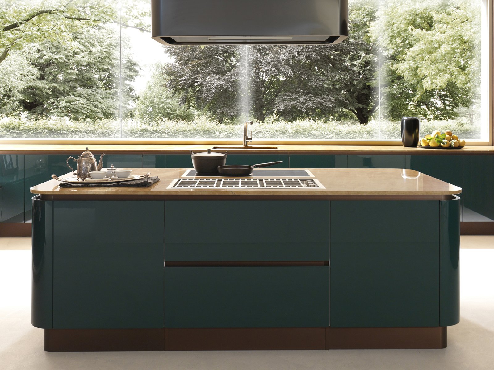Idee cucine con isola: idee per arredare una cucina a vista design ...