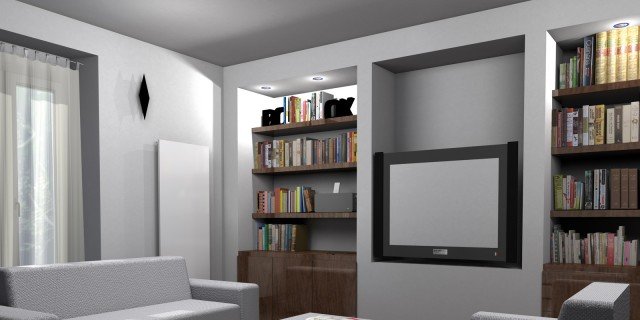 La parete libreria in cartongesso cose di casa Idee cartongesso e tv