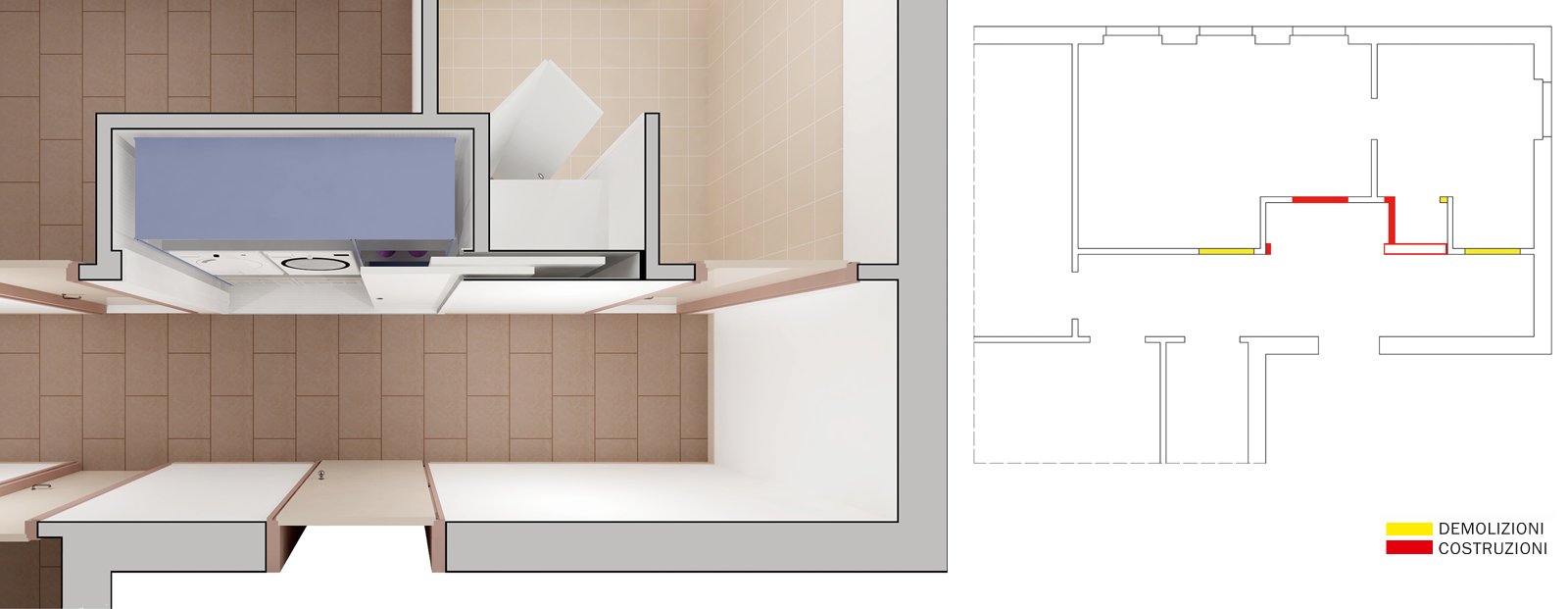 Cartongesso cucina soggiorno: separare cucina e soggiorno con un ...