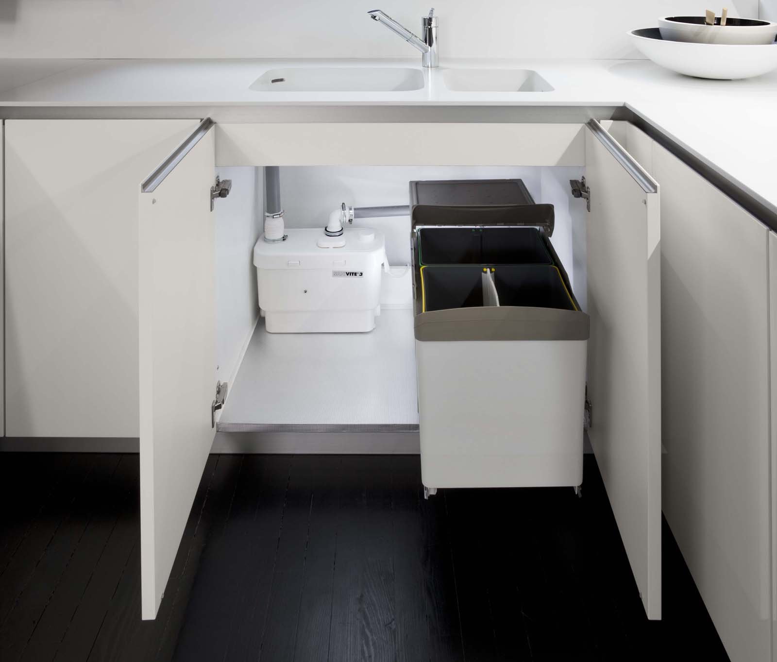 Lavello cucina materiali: piano cucina in travertino spazzolato ...