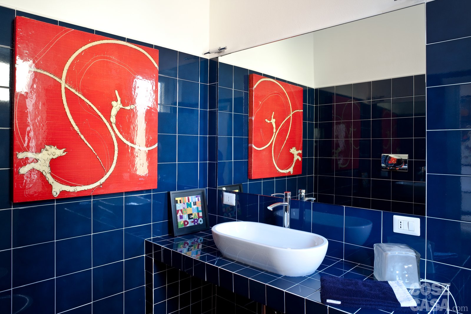 Bagni colorati blu: bagno blu cream full pavimenti e rivestimenti ... Bagno idee Vignoni