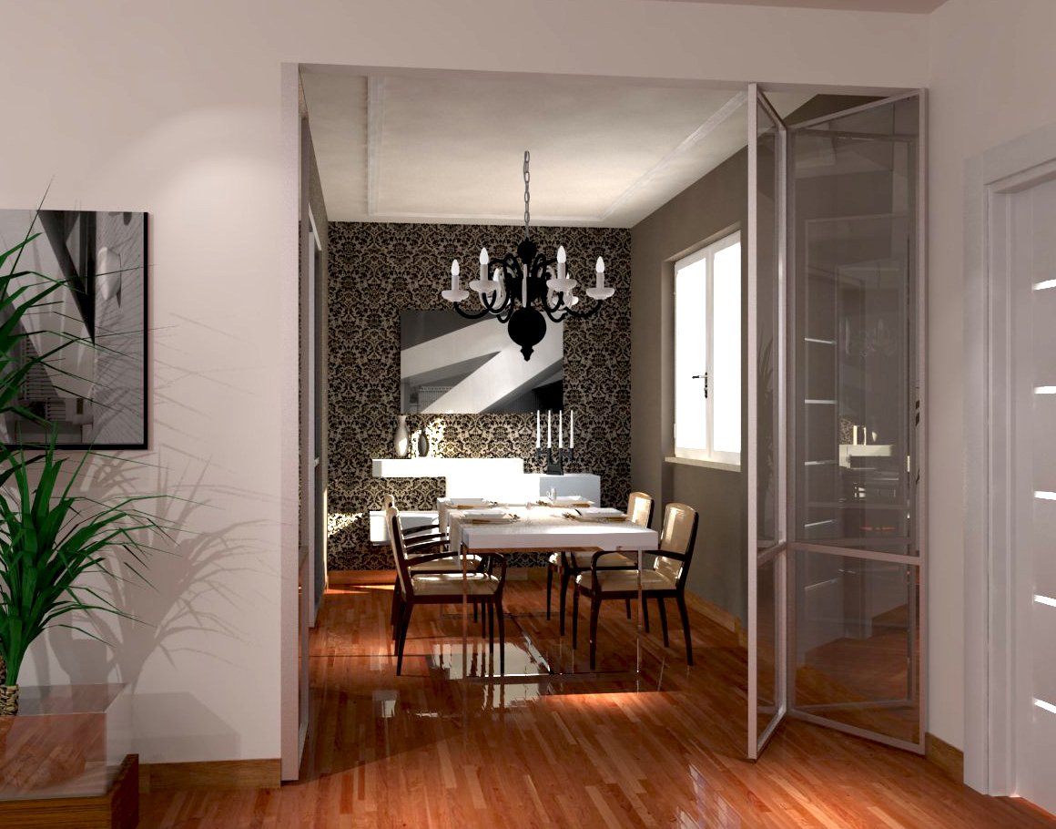 Soggiorno e zona pranzo: a vista, ma divisi cose di casa