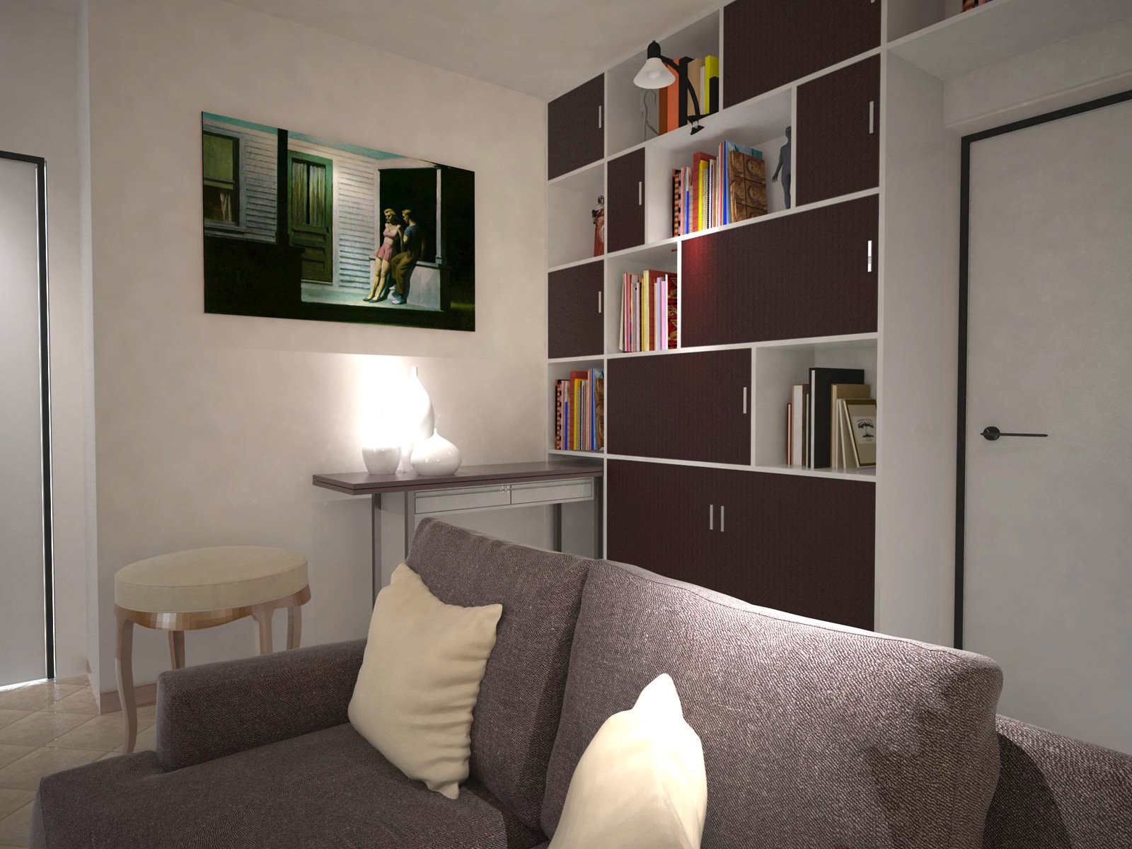 Arredare un soggiorno con tante aperture sulle pareti cose di casa Scala Moderna disegno