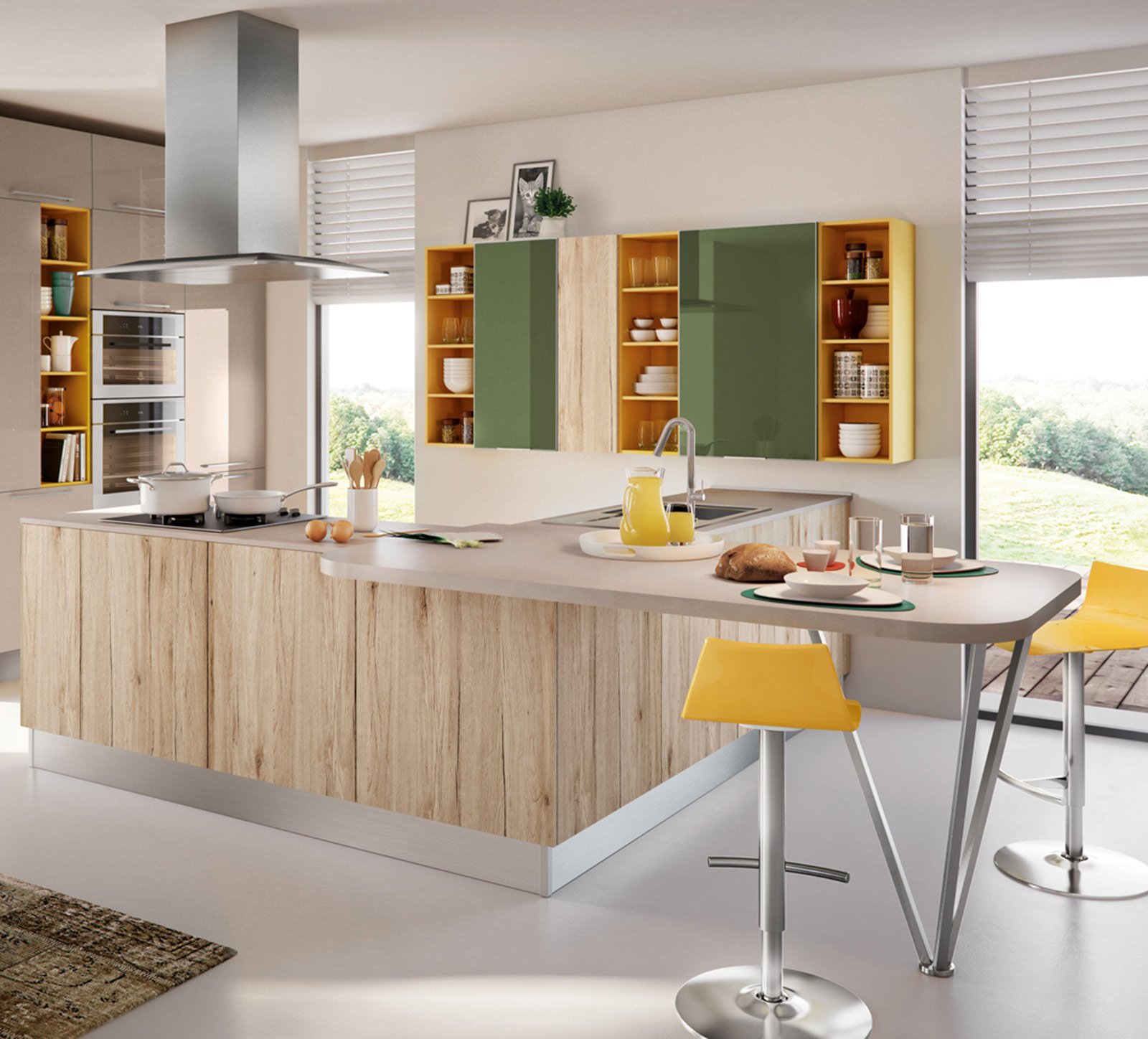 Cucine: colori fluo per arredarla cose di casa