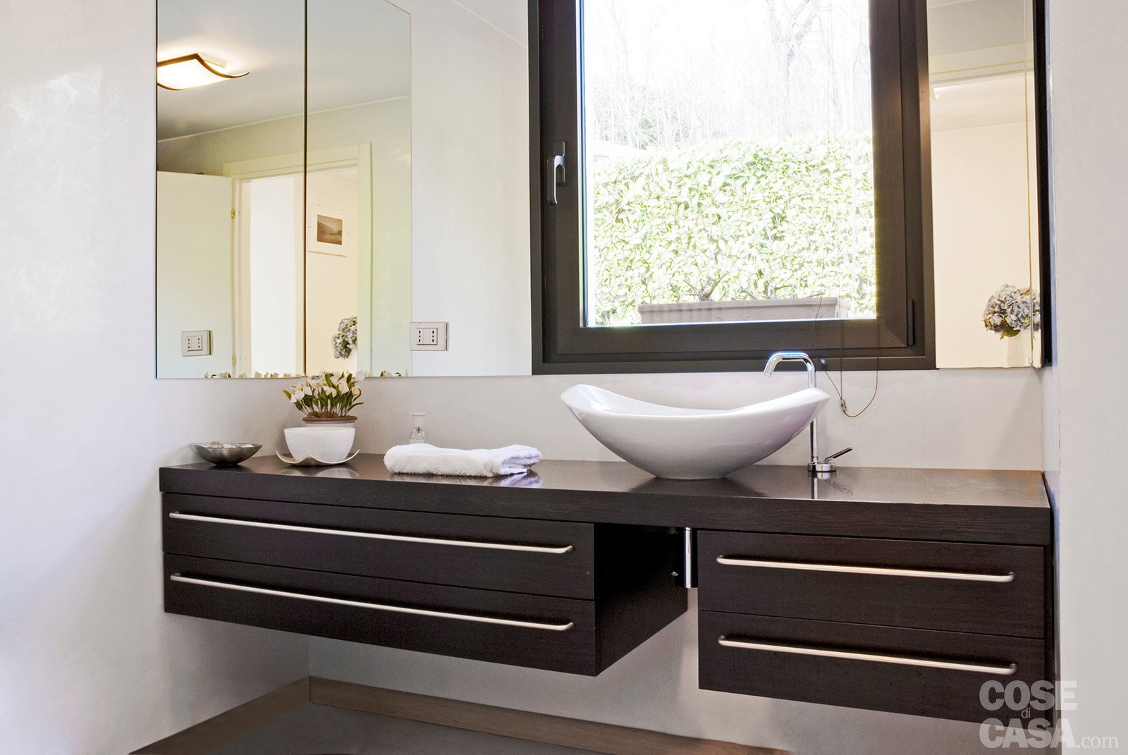 Lavabo bagno con mobile moderno: arredo bagno desy cm in rovere ... Lavandino bagno moderno