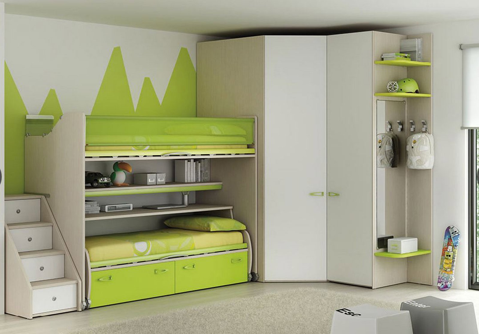 Camerette salvaspazio cose di casa Scrivanie moderne per studio