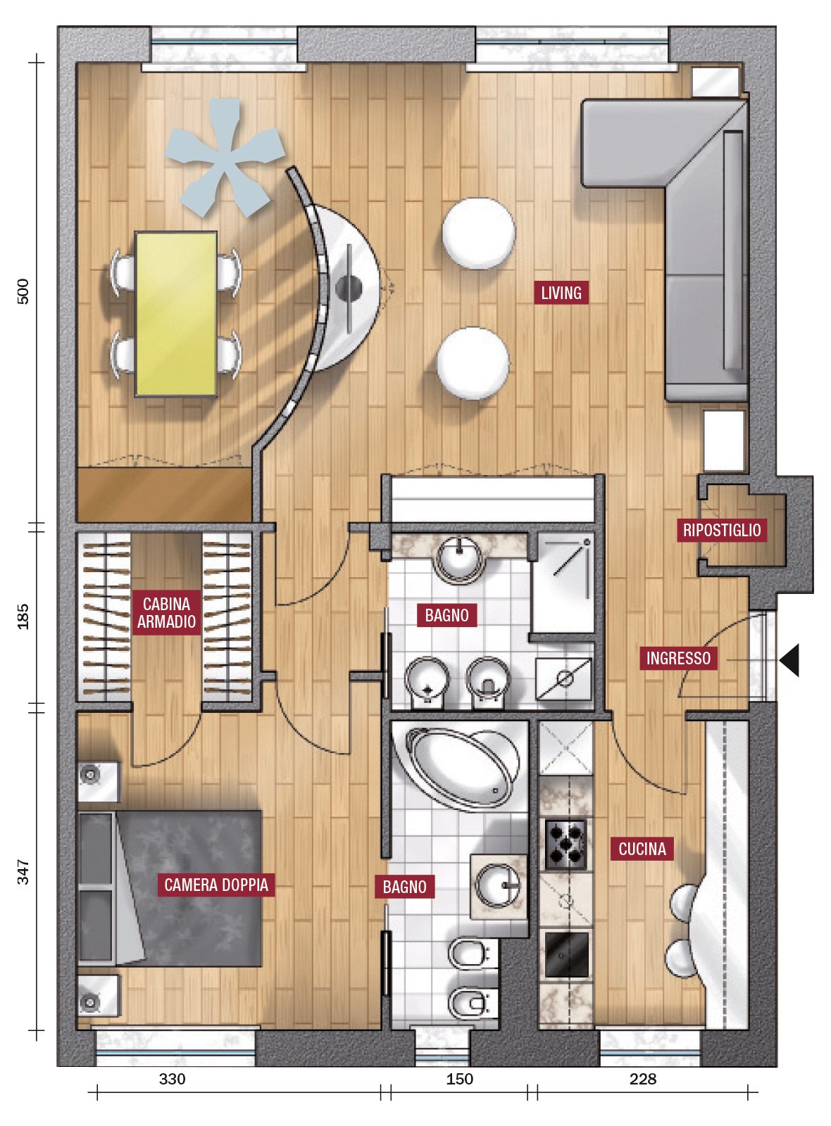 Arredare un soggiorno cucina di 20 mq. fabulous come arredare un ... Arredare un soggiorno cucina di 20 mq