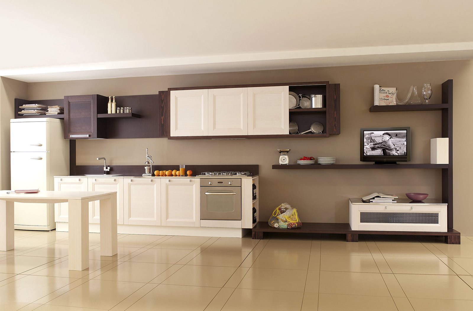 Cucina con pareti di vetro: una casa con nuova articolata ... Muri di vetro