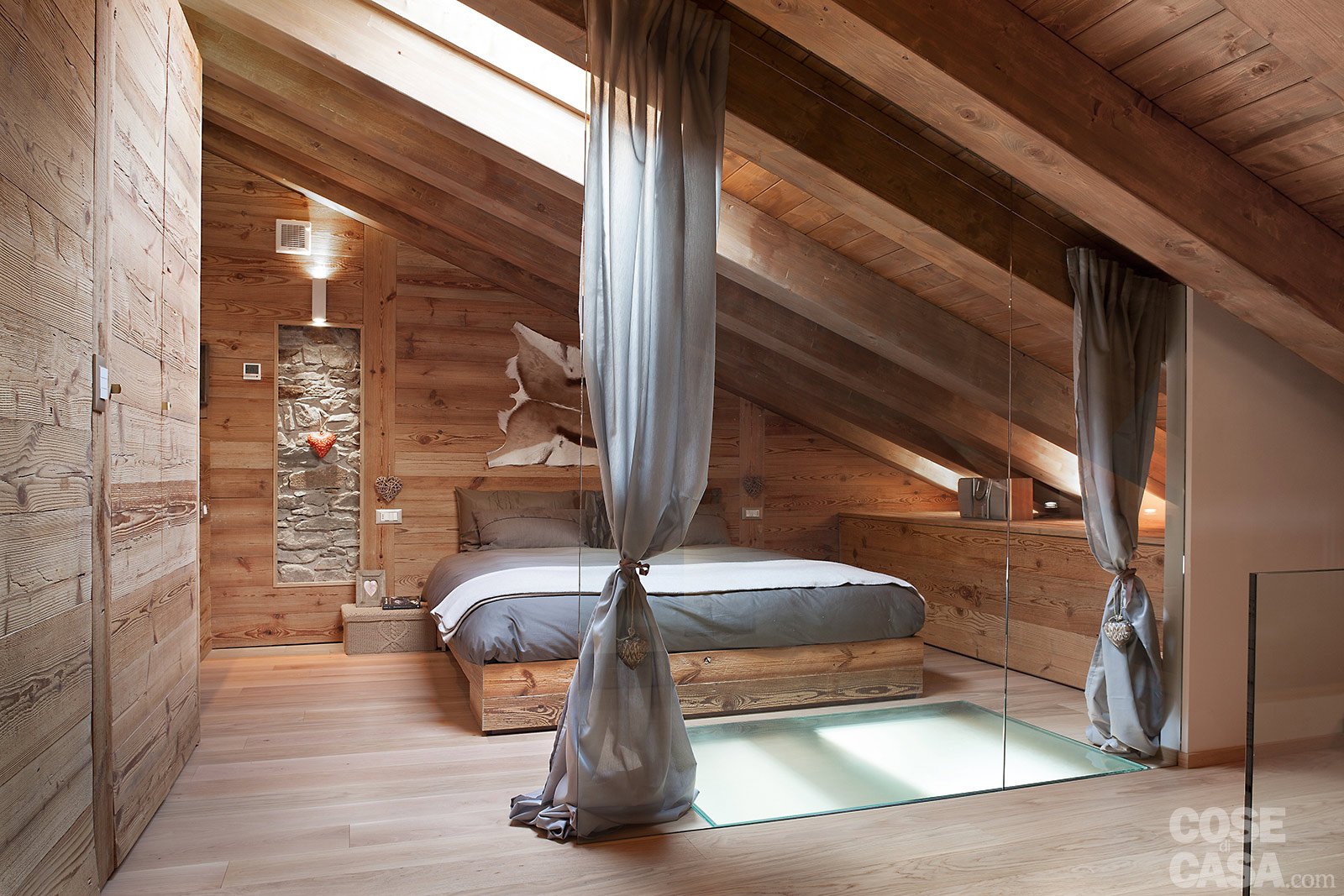 Atmosfera da chalet in una casa moderna cose di casa