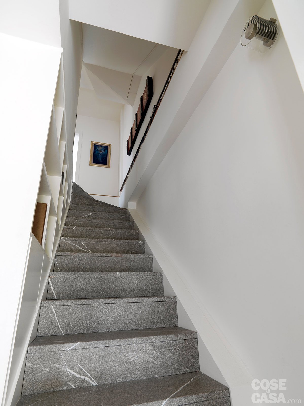 Una casa con zona giorno open space e camera sottotetto cose di casa Disegno Scala Parete