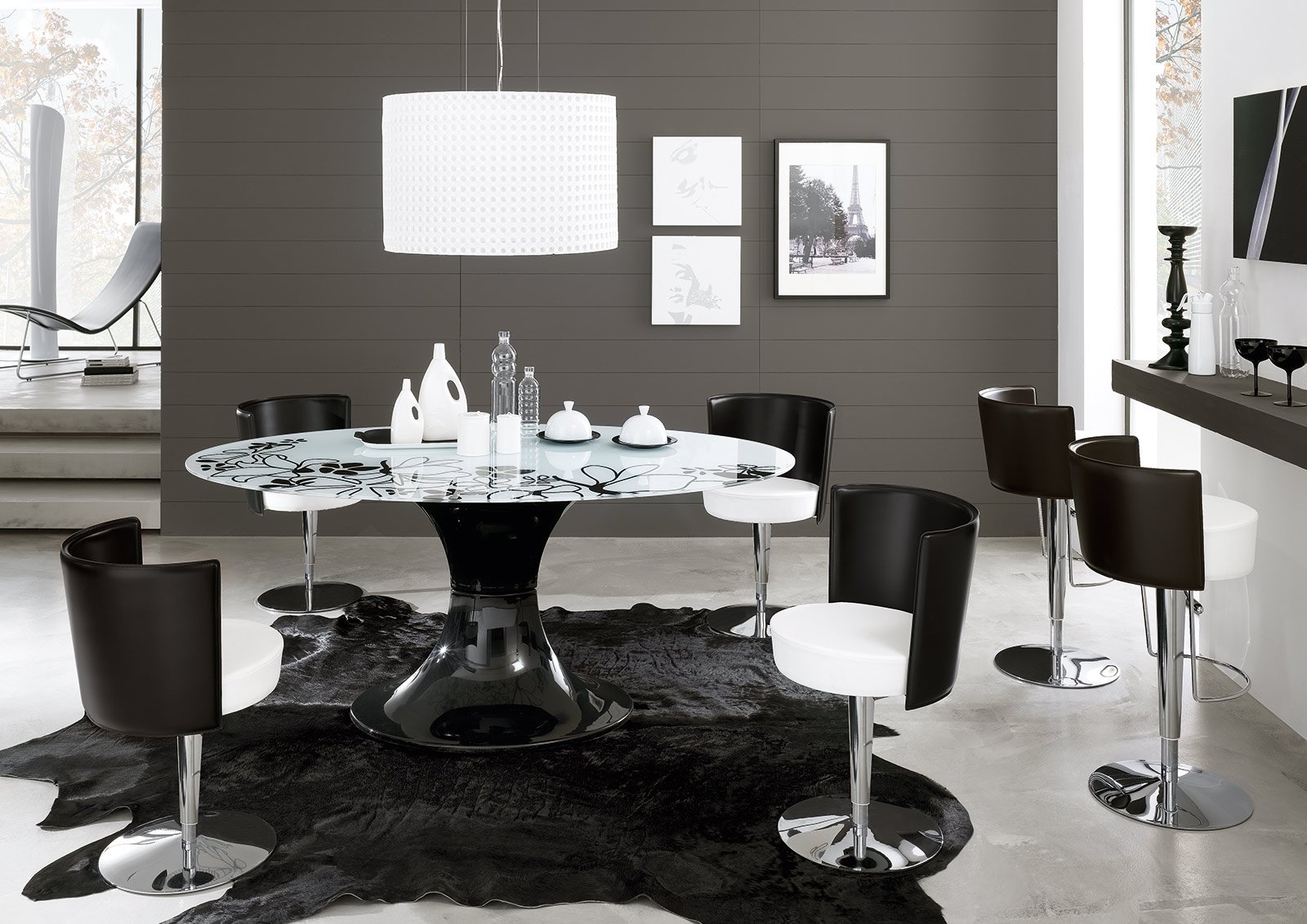 Tavoli rotondi e ovali: design morbido, minimal, dinamico cose ... Tavolo soggiorno moderno bianco
