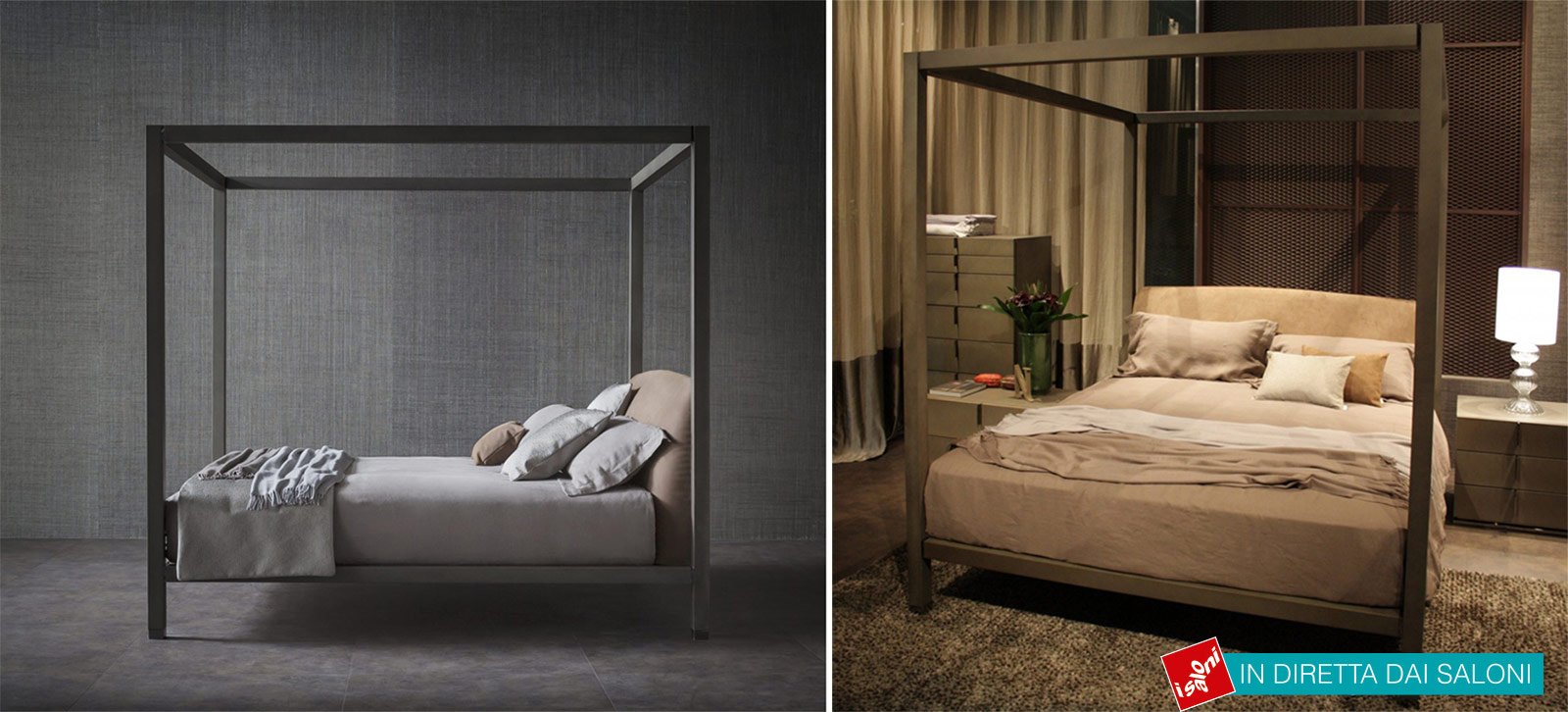 Salone del mobile 2014: letti minimal. con struttura sottile ... Telaio letto