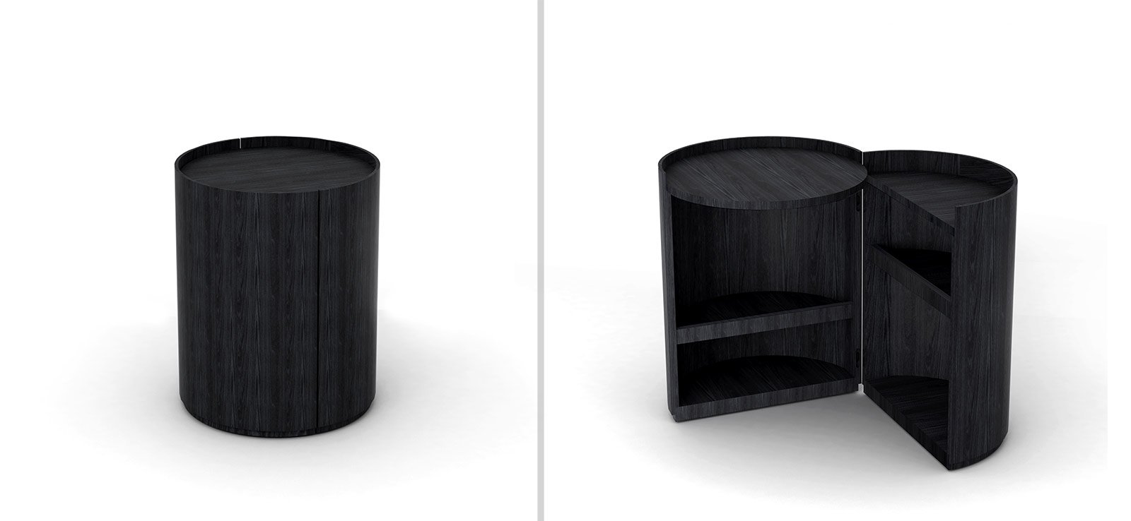 Mobili salvaspazio che si aprono e si chiudono cose di casa Comodini moderni di design