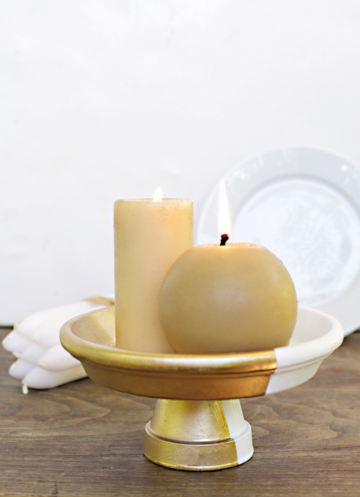 Per natale, un'alzatina dorata fai da te cose di casa