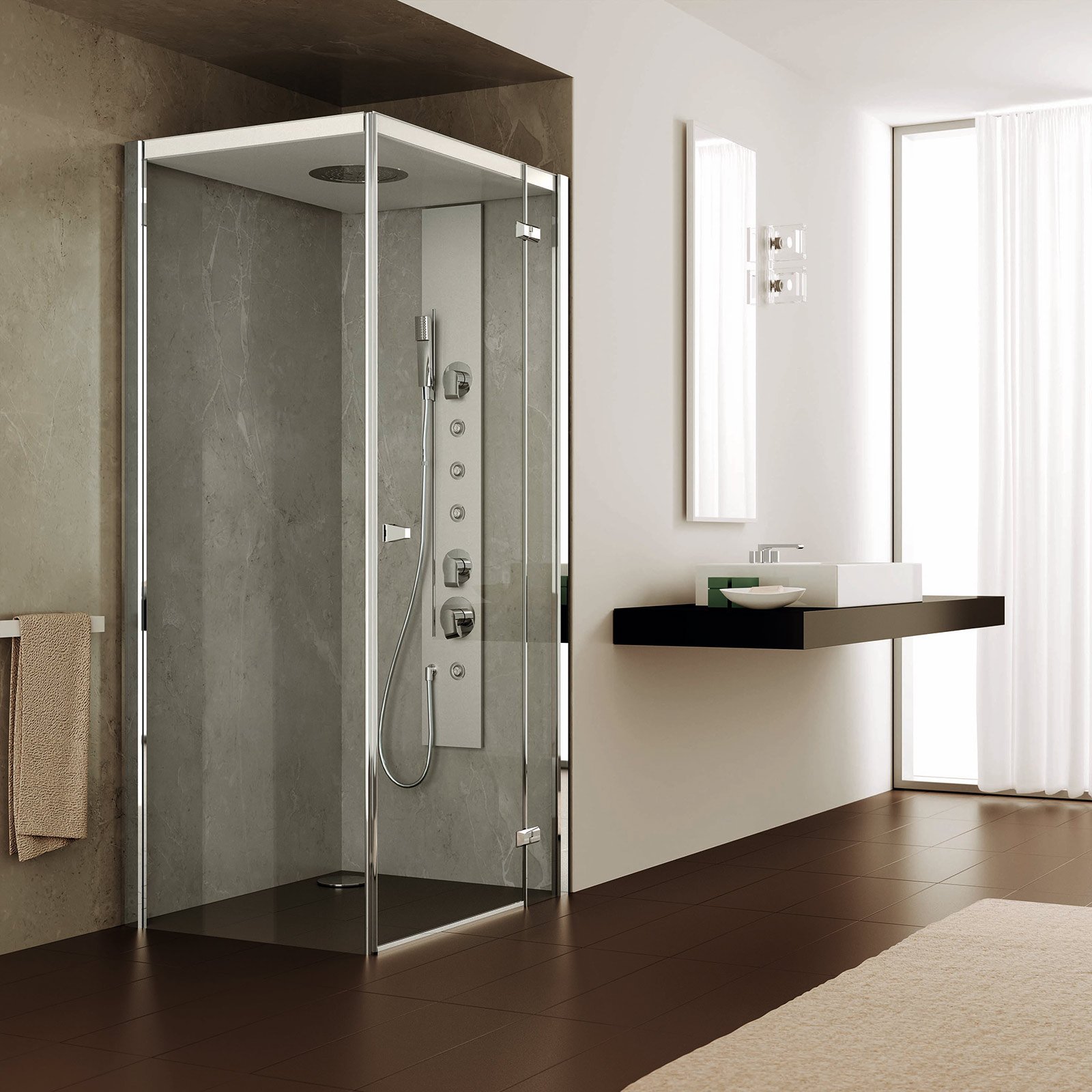 Bagno turco e doccia in casa: logica twin effegibi, docce e cabine ... Box doccia richiudibile
