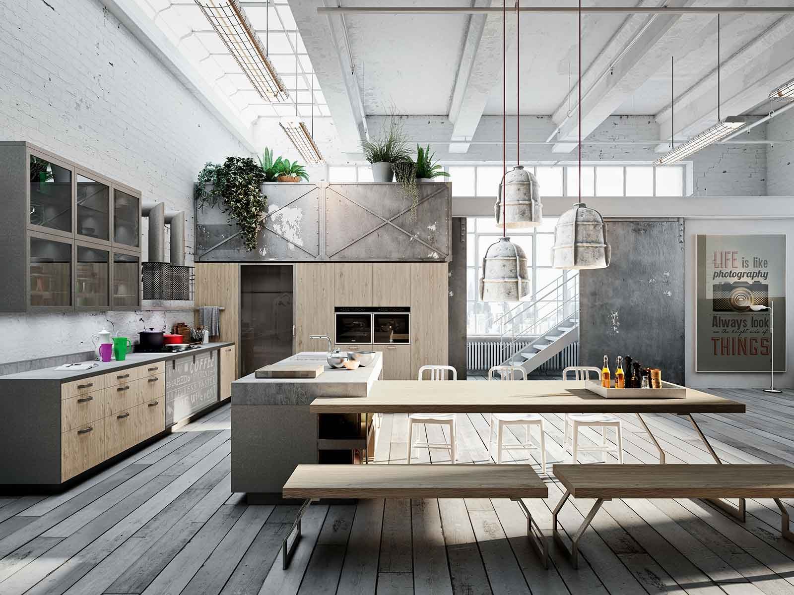 Una cucina con cabina lavanderia cose di casa