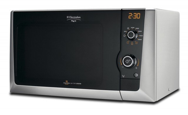 Il forno a microonde combinato con piatto Crunchie e display con orologio FM 215 ECS di Electrolux Rex cuoce in un’unica sequenza piatti che richiedono la gratinatura, senza dover attendere che sia finita la fase della cottura a microonde. Ha capacità di 21 litri, potenza di 800 watt e piatto girevole di 27 cm. Misura L 48,5 x P 42,2 x H 28,7 cm. Prezzo 120 euro. www.electrolux-rex.it Il forno a microonde combinato con piatto Crunchie e display con orologio FM 215 ECS di Electrolux Rex cuoce in un’unica sequenza piatti che richiedono la gratinatura, senza dover attendere che sia finita la fase della cottura a microonde. Ha capacità di 21 litri, potenza di 800 watt e piatto girevole di 27 cm. Misura L 48,5 x P 42,2 x H 28,7 cm. Prezzo 120 euro. www.electrolux-rex.it