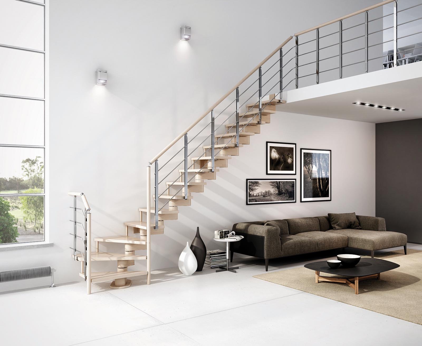 Scale prefabbricate: modelli a giorno visivamente leggeri cose ... Sbalzo Scala idee