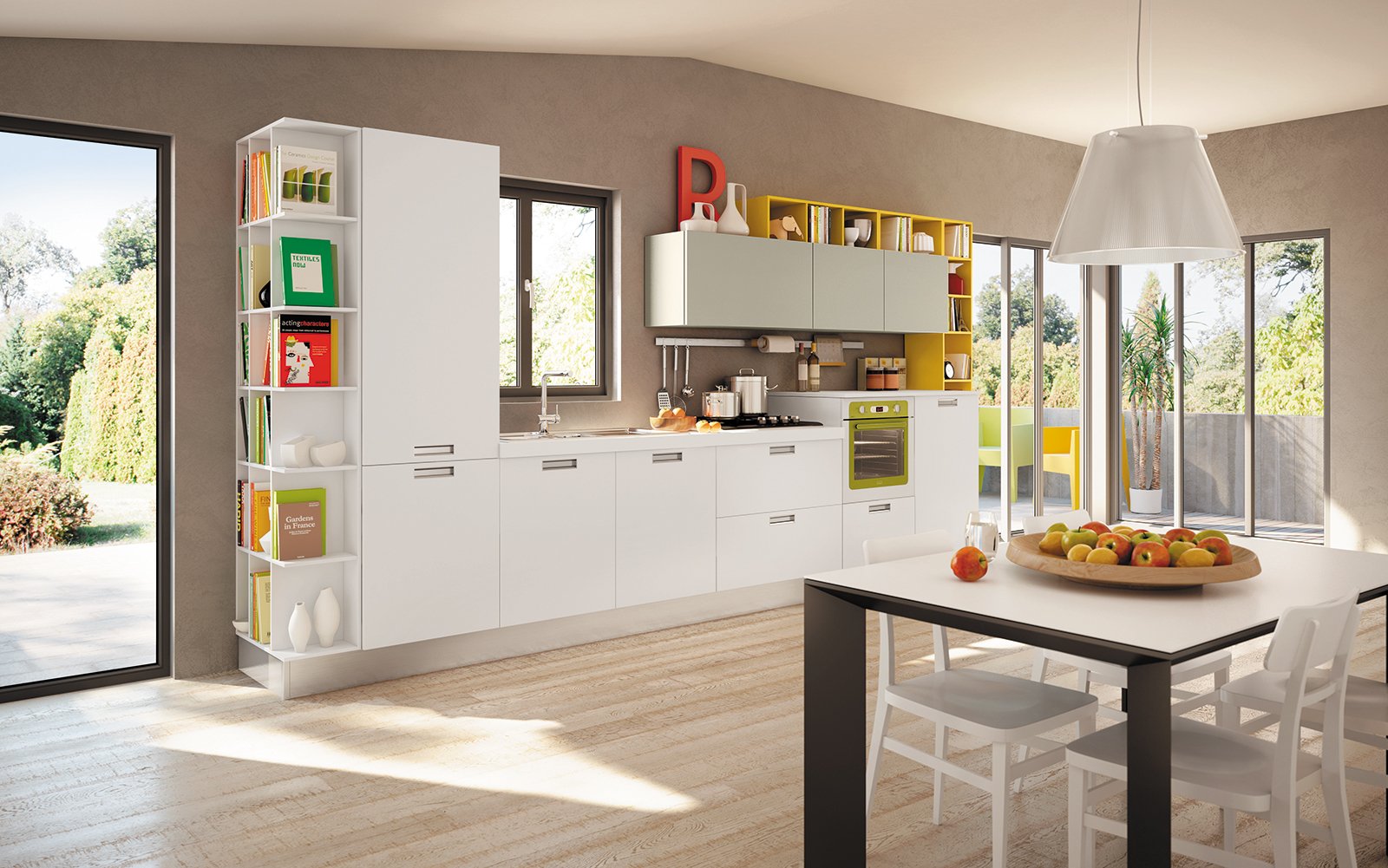 In cucina i vani a giorno fanno tendenza cose di casa Cucina rivestita in marmo alleggerito