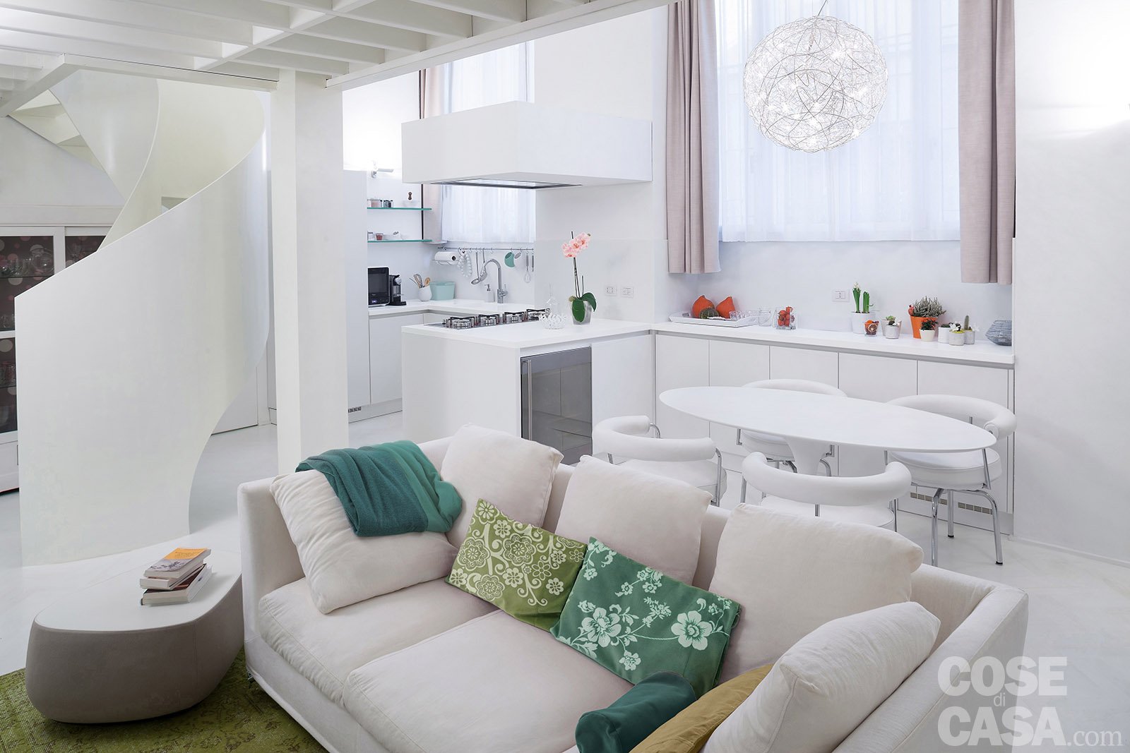 Idee arredamento ambiente unico: cucina e soggiorno insieme in ...
