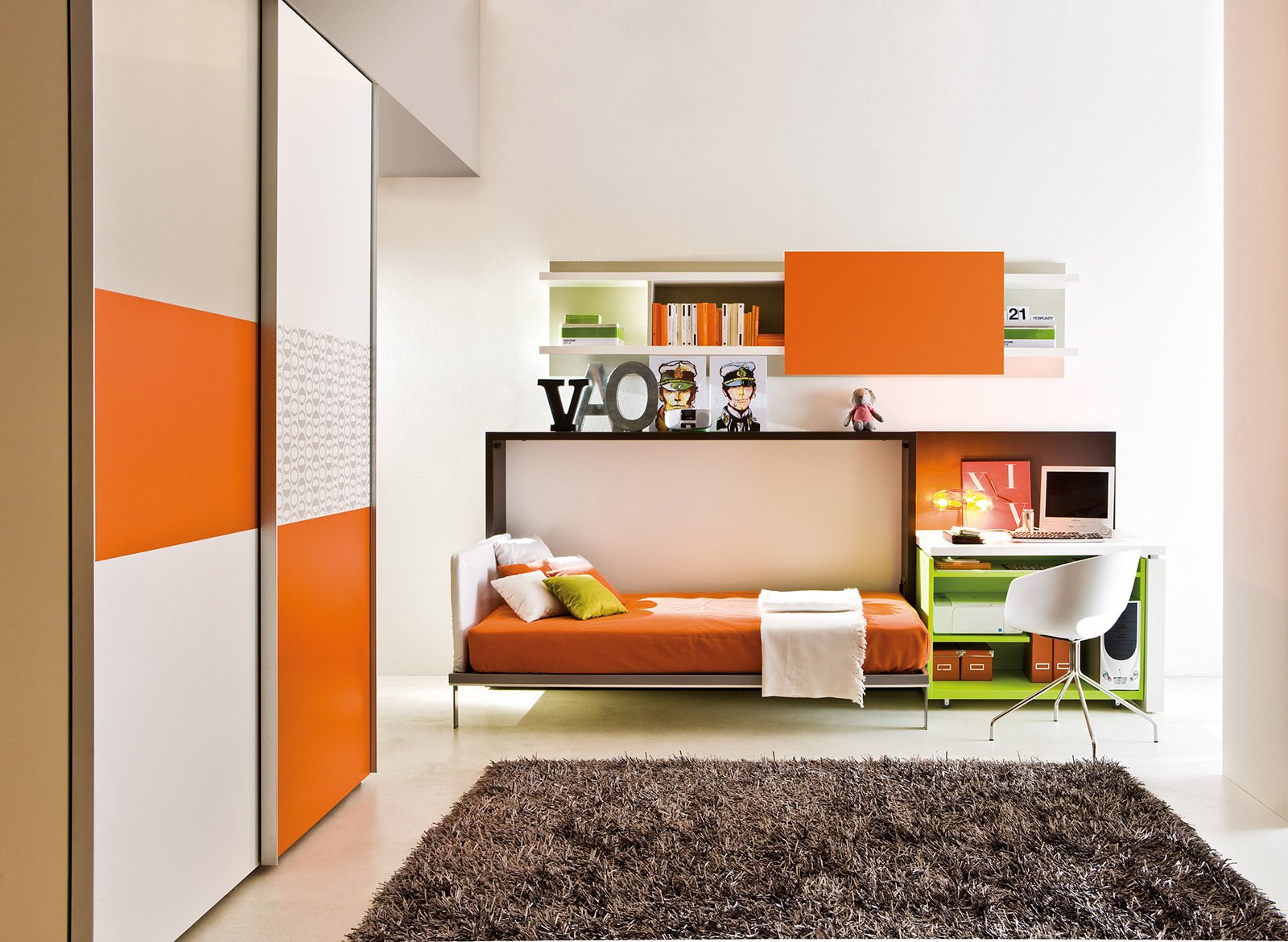 Letto soppalco bambini design: letto a castello cabana tiglio ... Camerette classiche noce scuro