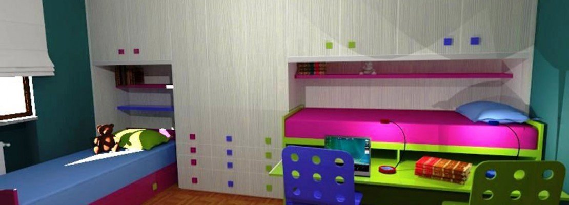 In cameretta sfruttare bene lo spazio. per tre ragazzi cose di casa