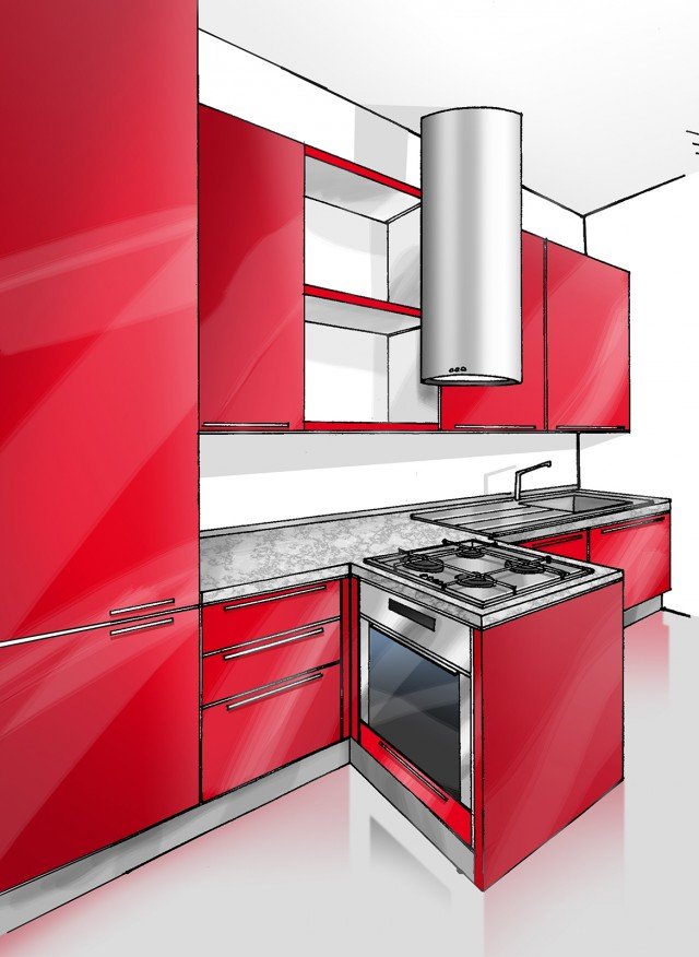Cucina concentrata in 3 metri cose di casa Cucina 240