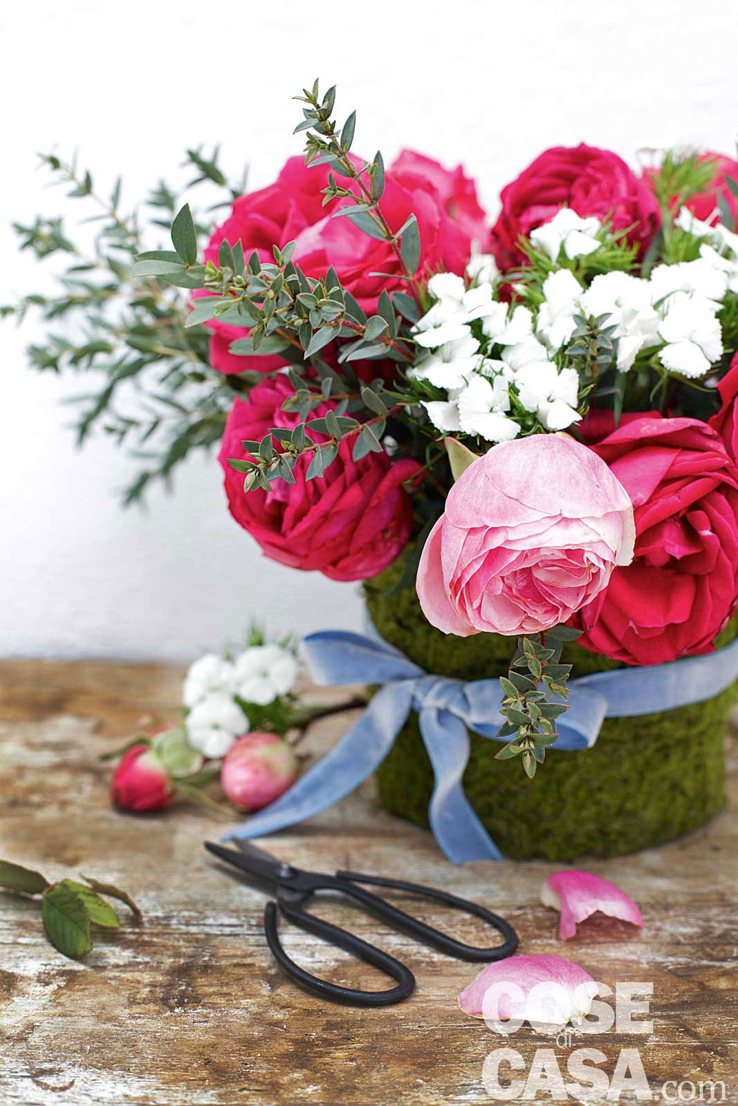 Un bouquet romantico con le rose del giardino cose di casa Decorazione Romantico Giardino