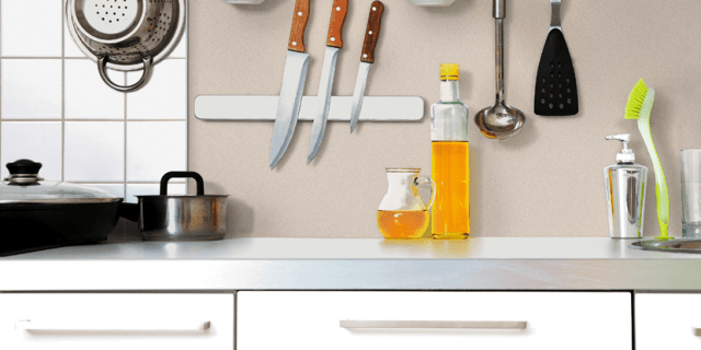 Rinnovare le pareti della cucina senza togliere le vecchie ... Piastrelle adesive effetto muro bianco