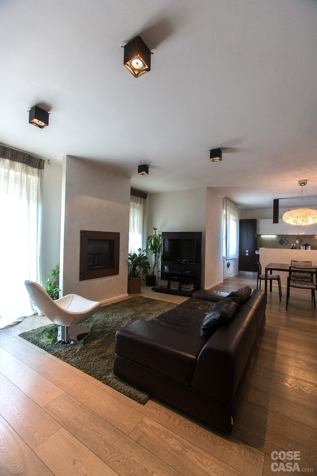 110 mq: una casa con pareti d'effetto cose di casa Rivestimenti camini in cartongesso