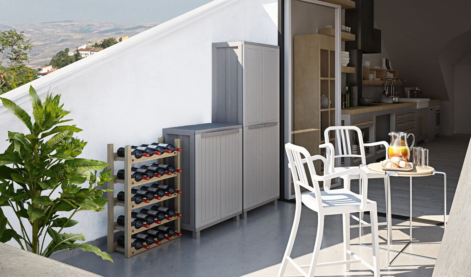 Contenere in terrazzo cose di casa