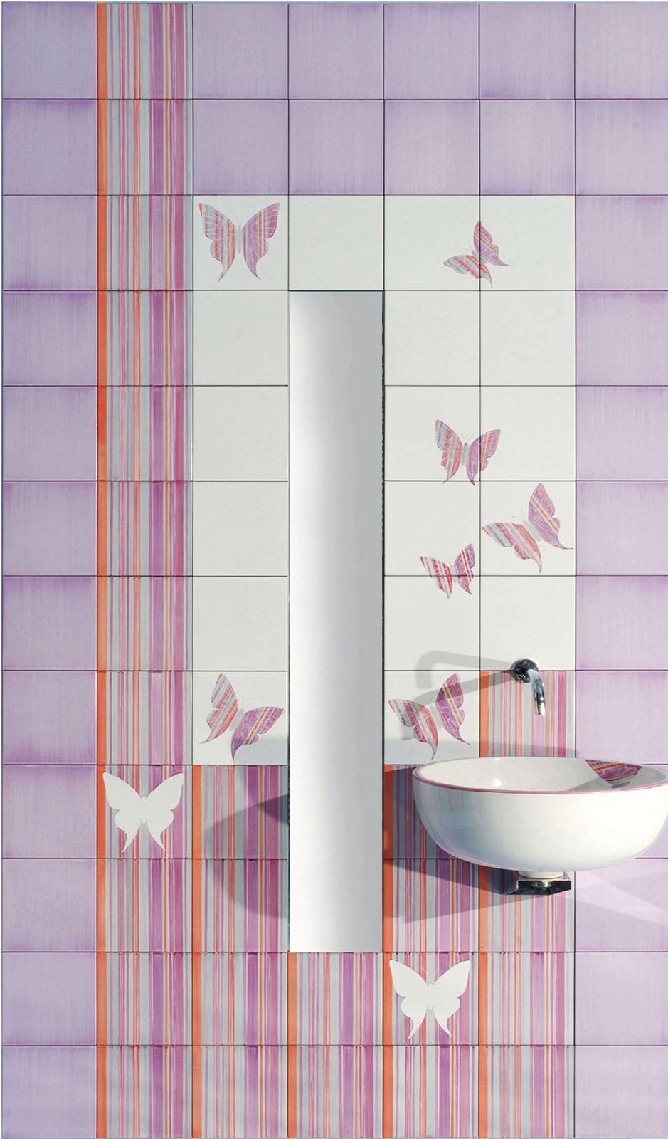 Ce.vi ceramica vietrese farfalle millerighe bagno cose di casa Ceramica vietrese