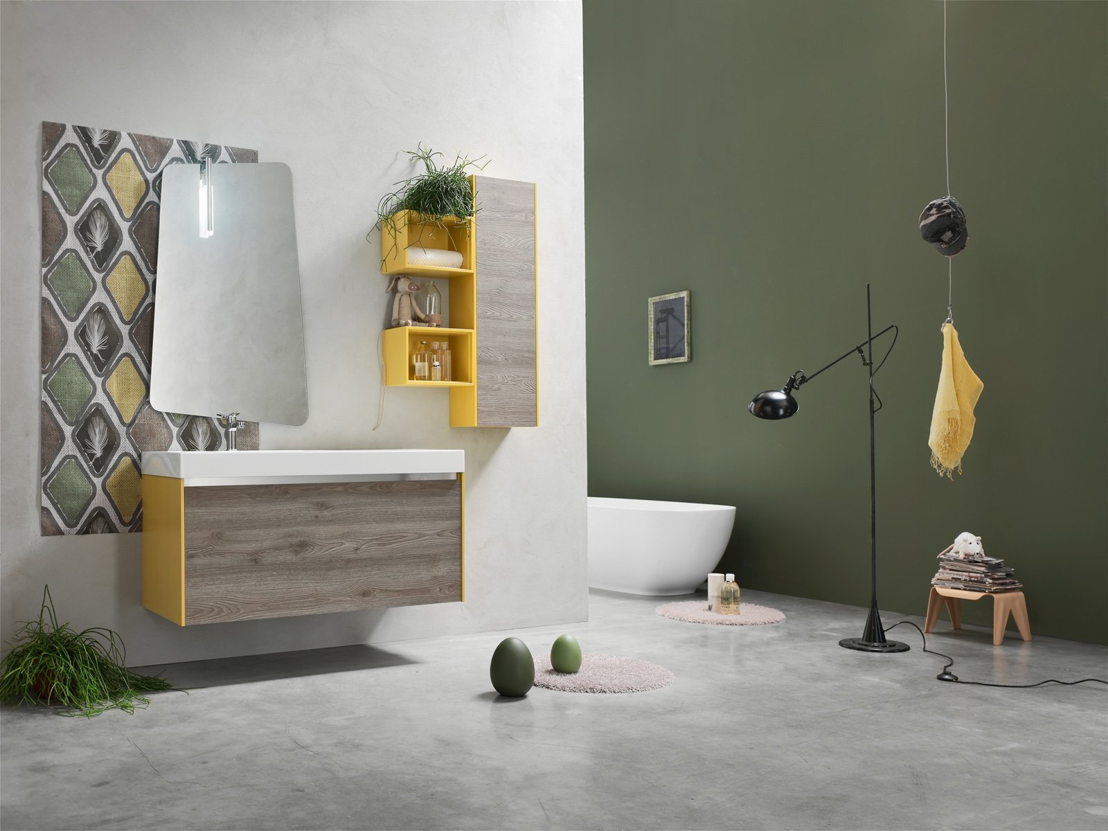 Arcom arreda il bagno con i colori della nuova linea ak laccato ...