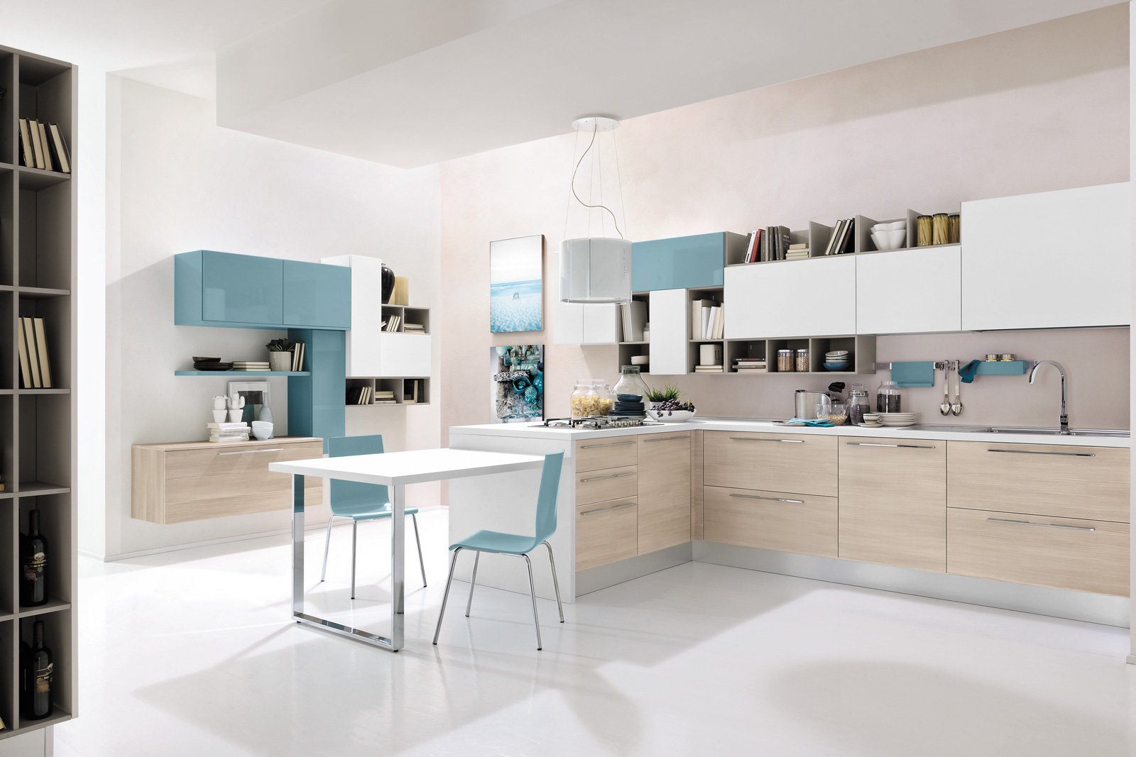 Cucine lube angolari: cucine moderne angolari praticit? in un angolo.