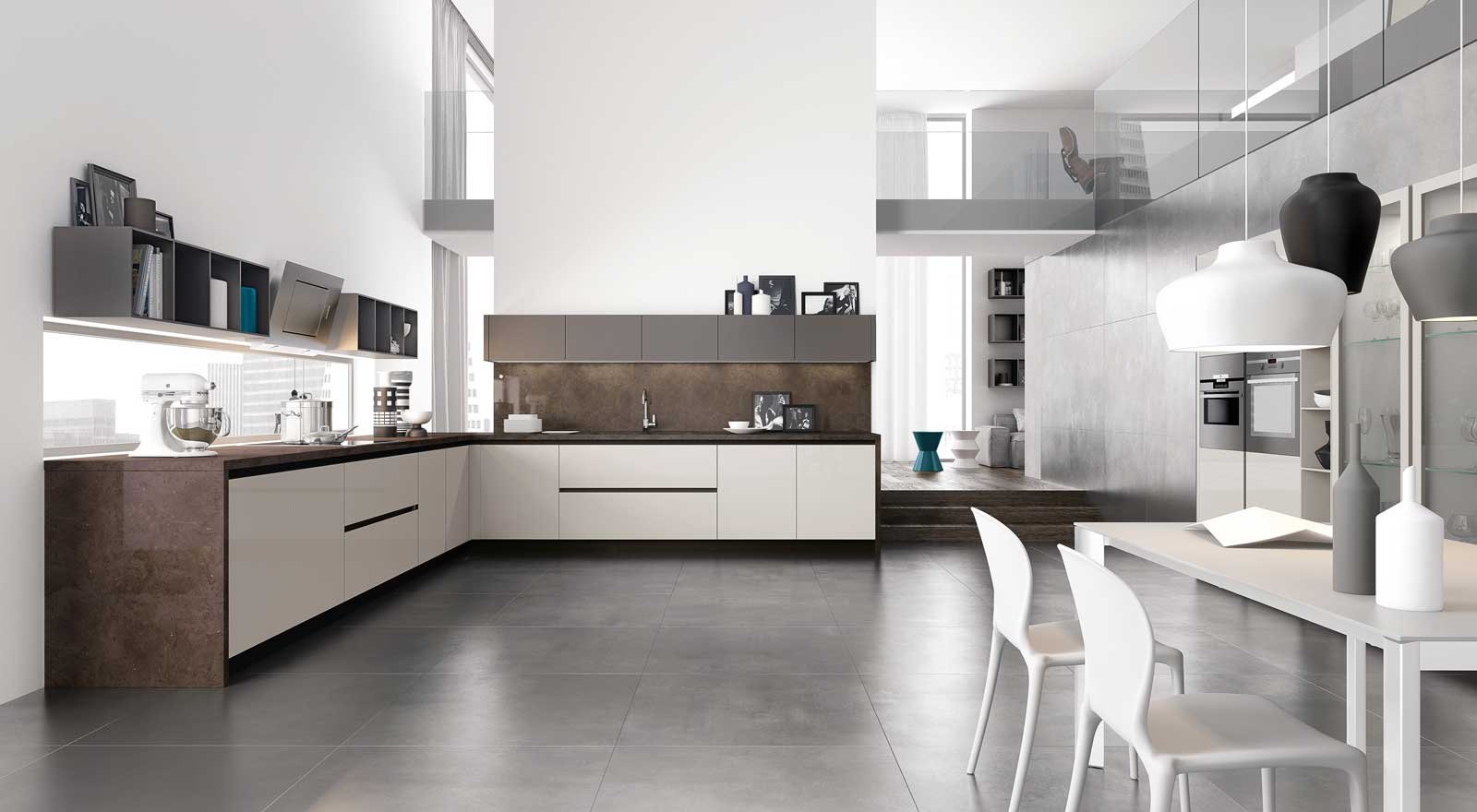 Design lineare e superfici lisce per la cucina dallo stile ...