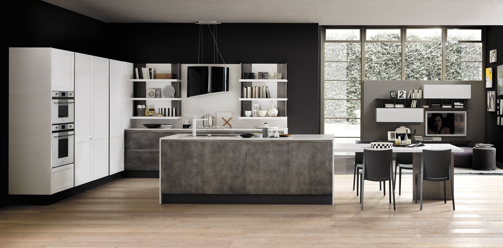 Cucine moderne grigio antracite: cucine moderne nere e bianche a ...