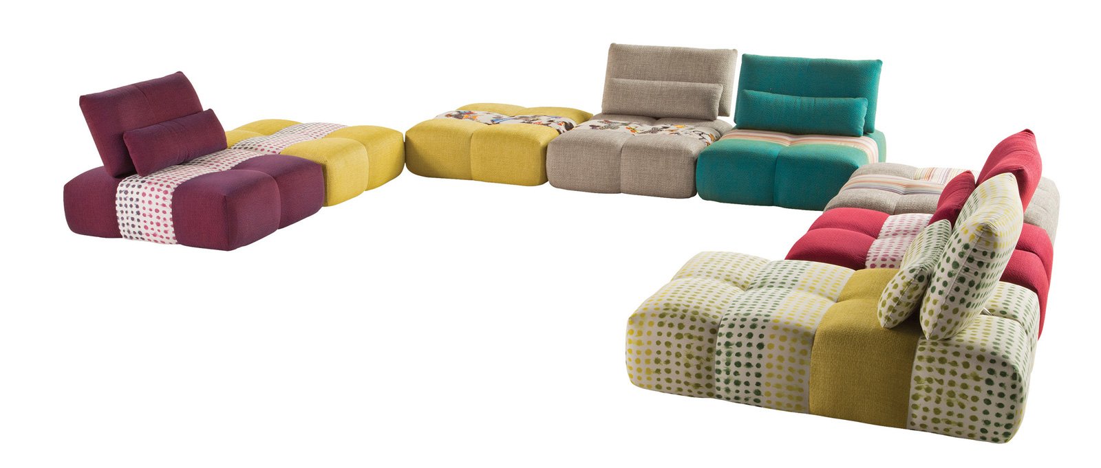Divani multicolor per arredare in allegria cose di casa