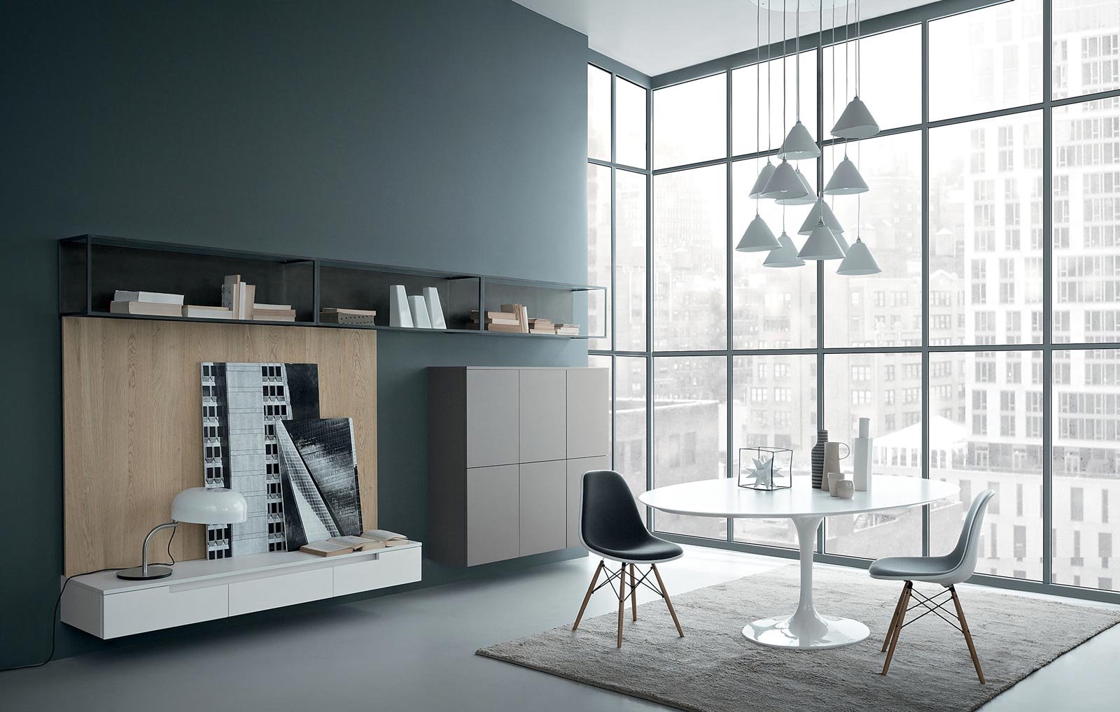 Mobili sospesi per il living o l'ingresso cose di casa Libreria quadro sospesa