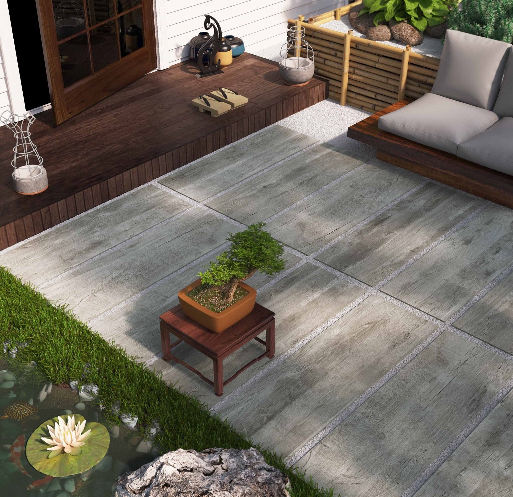 Pavimenti per l'esterno, effetto legno e pietra cose di casa Come realizzare un pavimento da giardino