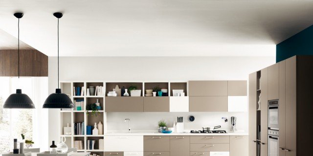 Cucine living con vani a giorno cose di casa Mobili a giorno con terminale ad angolo