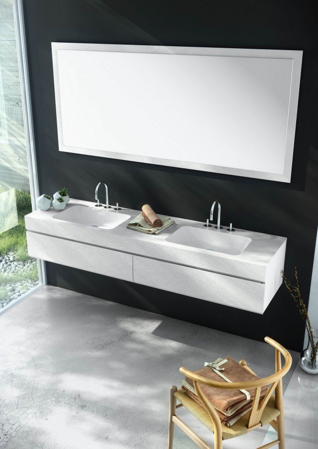 Molto resistente, il lavabo integrato della collezione Fiora Making di Fiora è realizzato in Silexpol®. Misura L 54 x P 33,5 x H 11 cm. Prezzo, Iva esclusa, 270 euro. www.fiora.es Molto resistente, il lavabo integrato della collezione Fiora Making di Fiora è realizzato in Silexpol®. Misura L 54 x P 33,5 x H 11 cm. Prezzo, Iva esclusa, 270 euro. www.fiora.es