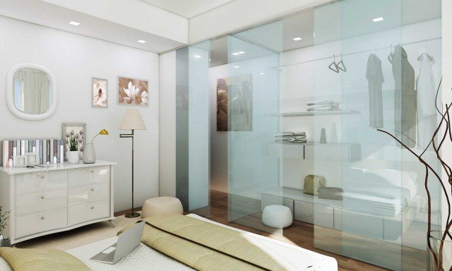 La cabina trasparente In ciascuna camera da letto viene aggiunta la cabina armadio. Quella doppia è stata ricavata riducendo di circa 1 metro il soggiorno. Tutt’altro che mimetizzata, è valorizzata con pannelli scorrevoli in vetro. La cabina trasparente In ciascuna camera da letto viene aggiunta la cabina armadio. Quella doppia è stata ricavata riducendo di circa 1 metro il soggiorno. Tutt’altro che mimetizzata, è valorizzata con pannelli scorrevoli in vetro.