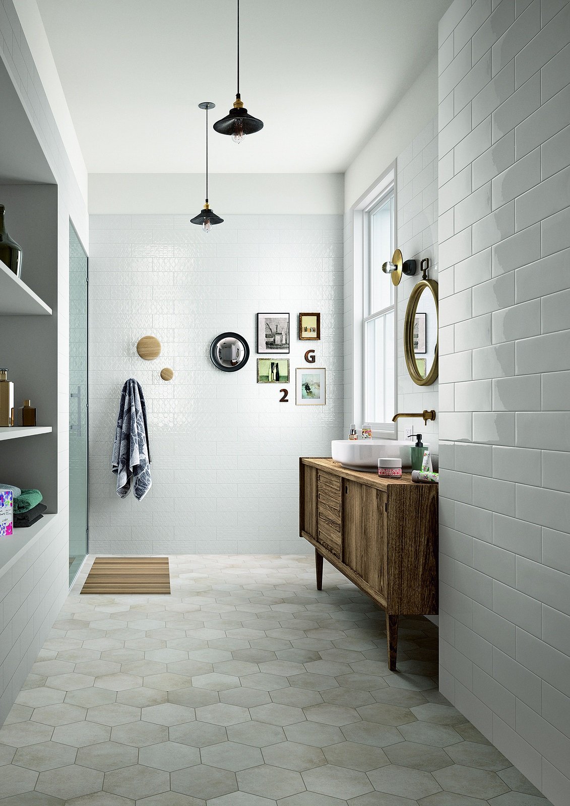 Pavimenti per il bagno: gres in tante versioni, diversissime per ... Decorazione pavimento Lucido