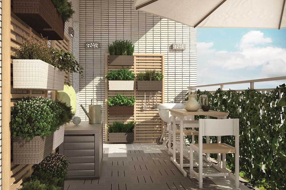 Terrazzo con pavimento trasparente: specifici per l ... Arredata disegno terrazza
