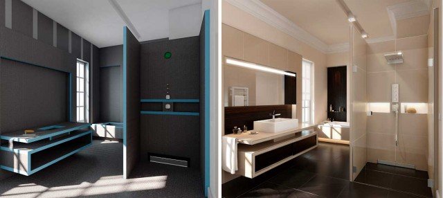 20) Il pannello in polistirene estruso può essere utilizzato per realizzare ogni elemento del bagno, dalla base per il lavabo al piatto doccia, e per foderare pareti e pavimento. Leggero, stabile e robusto, riunisce più funzioni: impermeabilizza, isola, definisce volumi e superfici, supporta i rivestimenti. Si taglia facilmente, anche direttamente in opera. Pannello di Wedi. it.wedi.de 20) Il pannello in polistirene estruso può essere utilizzato per realizzare ogni elemento del bagno, dalla base per il lavabo al piatto doccia, e per foderare pareti e pavimento. Leggero, stabile e robusto, riunisce più funzioni: impermeabilizza, isola, definisce volumi e superfici, supporta i rivestimenti. Si taglia facilmente, anche direttamente in opera. Pannello di Wedi. it.wedi.de