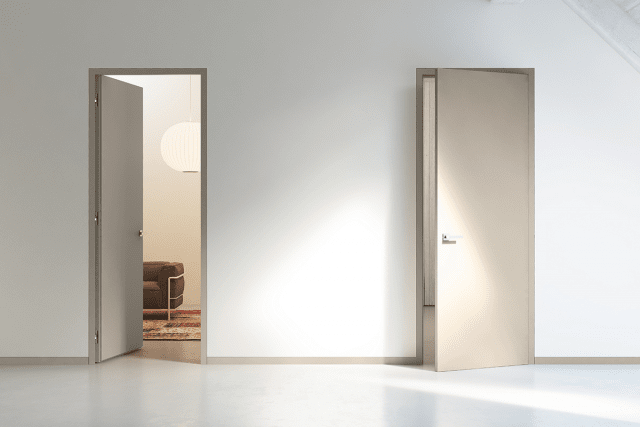 ECLISSE Shodō battente è disponibile nella versione a spingere o a tirare. Grazie al sistema Easy Fit anche la fase di installazione è semplificata: gli stipiti si agganciano direttamente al controtelaio in maniera rapida e precisa. ECLISSE Shodō battente è disponibile nella versione a spingere o a tirare. Grazie al sistema Easy Fit anche la fase di installazione è semplificata: gli stipiti si agganciano direttamente al controtelaio in maniera rapida e precisa.