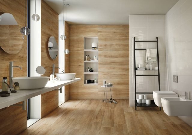 Rivestimento in gres porcellanato effetto legno rustico, serie LODGE, formato 24x120, disponibile nei colori Natural, Walnut e Brown in vendita a 22,99 €/mq iva inclusa. Rivestimento in gres porcellanato effetto legno rustico, serie LODGE, formato 24x120, disponibile nei colori Natural, Walnut e Brown in vendita a 22,99 €/mq iva inclusa.