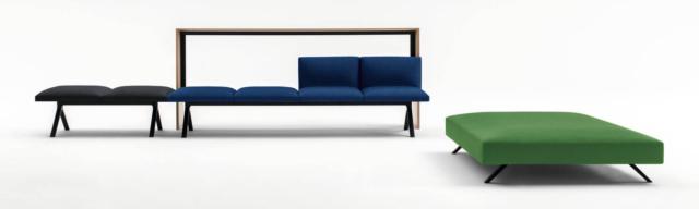 Kiik di Arper, design Ichiro Iwasaki, è il sistema modulare formato da divano, pouf, panca e piano di lavoro da combinare a piacere: hanno tutti un design essenziale. www.arper.com Kiik di Arper, design Ichiro Iwasaki, è il sistema modulare formato da divano, pouf, panca e piano di lavoro da combinare a piacere: hanno tutti un design essenziale. www.arper.com